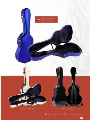 Deri Kulplu Anti Basınç Havayolu Fiberglas Klasik Gitar Kılıfı