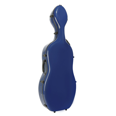 Tekerlekler Mavi Renk ile Tam Boy Dayanıklı Fiberglas Viyolonsel Hard Case