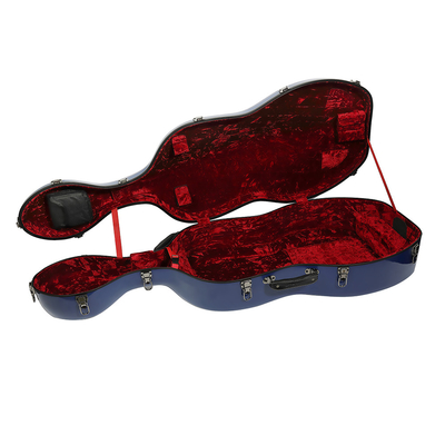 Mavi Renkli Dayanıklı Fiberglas Viyolonsel Hard Case, Tekerlekli Hafif