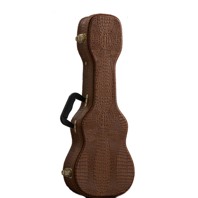 Timsah Ahşap Soprano Ukulele Hard Case Çift Sırt Çantası Askıları