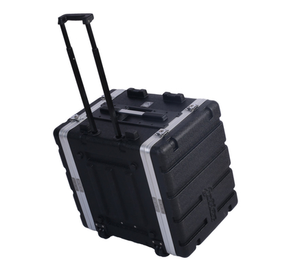 8U 19 İnç Rolling Rack Case Dayanıklı ABS Rack Amplifikatör Kılıfı