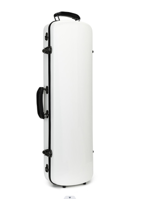 Tam Boy 4/4 Fiberglas Dış Beyaz Keman Kutusu 2 Üçlü Krom Kaplama Mandal
