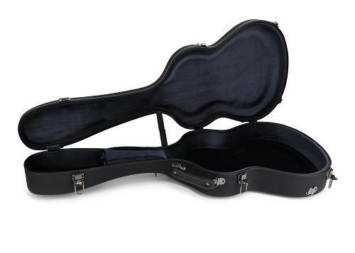 Sırt Çantası Askılı PVC Mat Siyah Deri Fiberglas Gitar Sert Kılıf
