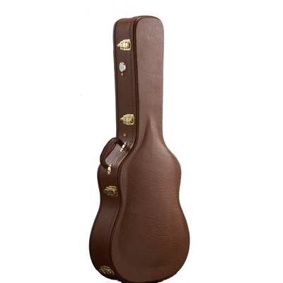 Kahverengi Kontrplak 38'' Gitar Raf Kılıfı 13cm Boyun Kalın Peluş Astar
