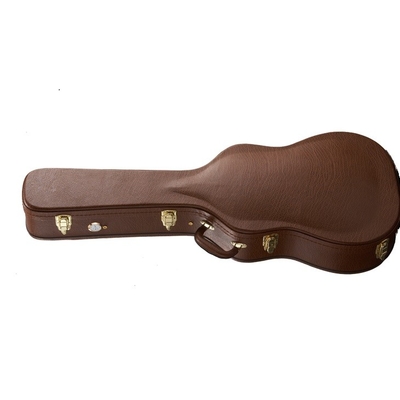 Kahverengi Kontrplak 38'' Gitar Raf Kılıfı 13cm Boyun Kalın Peluş Astar
