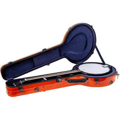 Standart Uçuş Onaylı Hardshell Banjo Kasaları Düzenlenebilir Kemer ve 2 İç Cep
